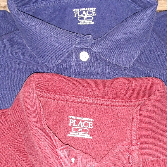 Kids Polo shirts / uniform shirts...size 4/5 lt.blue...dk.blue & maroon - Picture 5 of 7